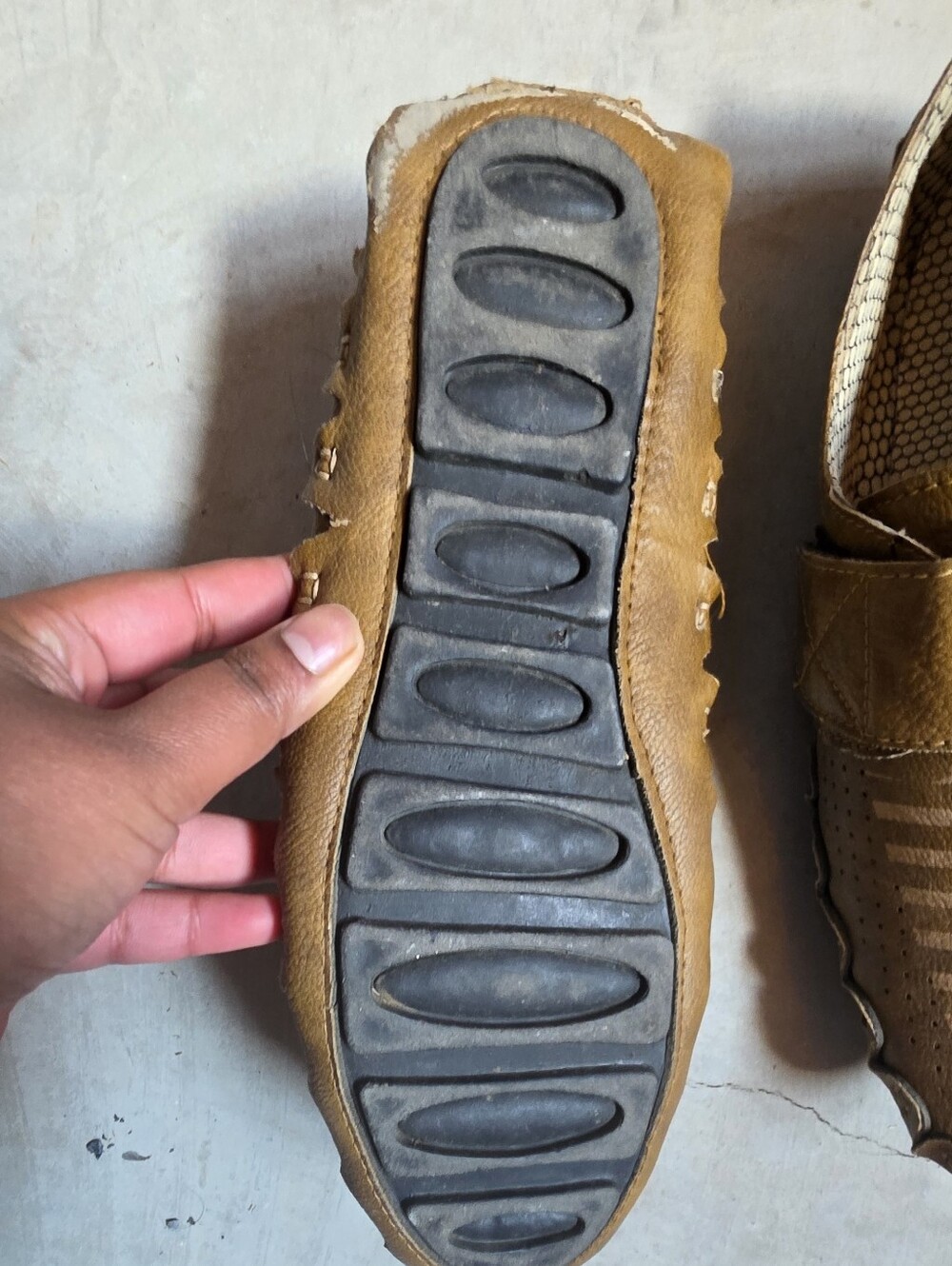 Men's Casual Slip-On Shoes in Mustard Brown - Picture 2 of 2